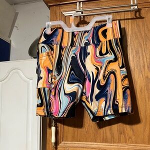 Vibrant Swirl Patterned Shorts by No Boundaries Size L New w/o tags